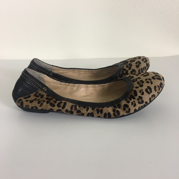Halogen Leopard Print Real Calf Hair Flats